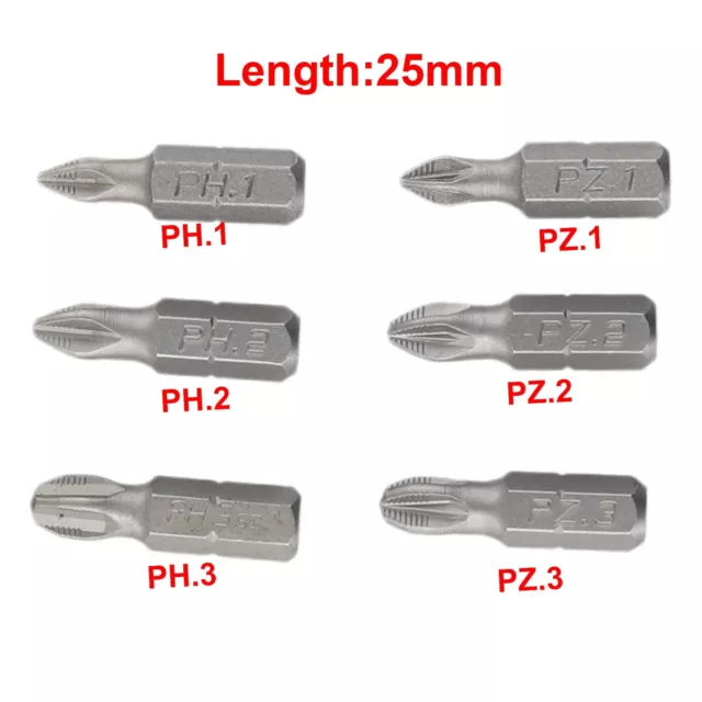 Lot De 12 Embouts De Tournevis Cruciformes Magn��tiques 25 Mm PH2 Antid��rapants