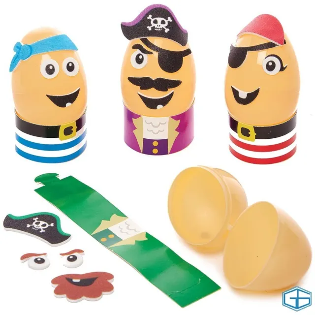 Baker Ross Fx526 Easter Egg Kits - Pack Of 8 Egg Arts And Craft Kits For Kids