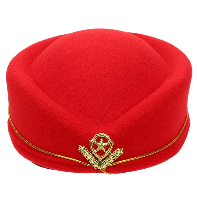 Air Hostess Hat Stewardess Costume Cosplay Costume Airplane Decor Uniform