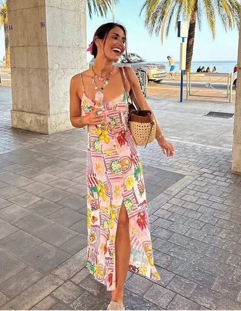 ZARA NEW WOMAN PATCHWORK PRINT LINEN MIDI DRESS BOW OPEN-BACK 3771/107 Size  M 50.62 - PicClick UK