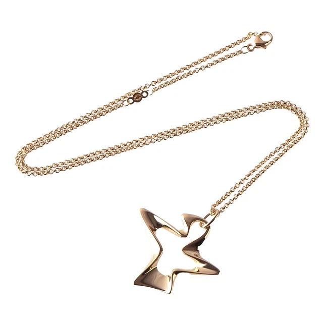Georg Jensen 2000 Henning Koppel Bird Necklace Pendant Yellow Gold K18 W/Box JP