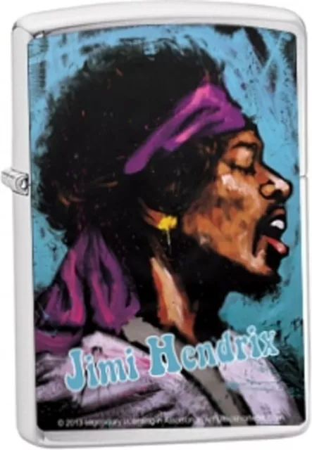 Rare Retired Classic Jimi Hendrix  Zippo Lighter W/Fitted Butane Torch Insert