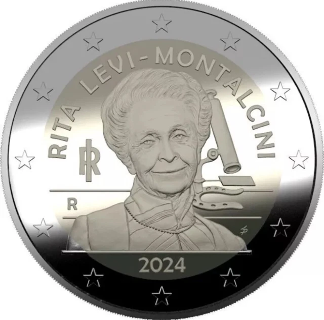 2 EURO ITALIA 2024 Rita LeviMontalcini Proof Fondo Specchio EUR