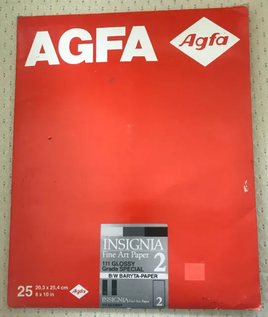 AGFA Insignia 2 Fine Art Paper 111 Glossy Grade Special B/W Baryta - 8 Sheets
