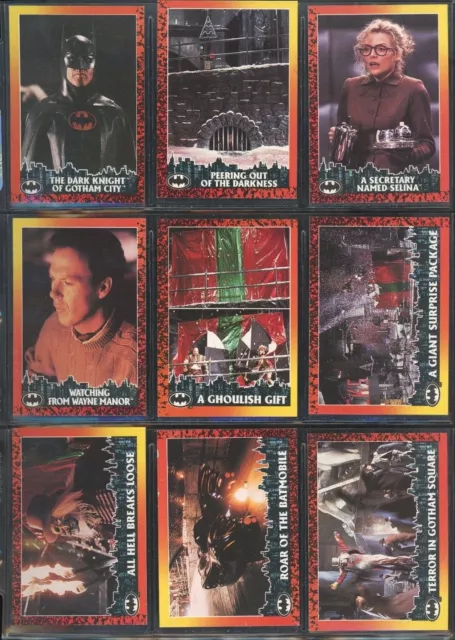 1992 Topps, "Batman Returns" The Movie, U-PICK, NM/M, base & insert cards, GB8