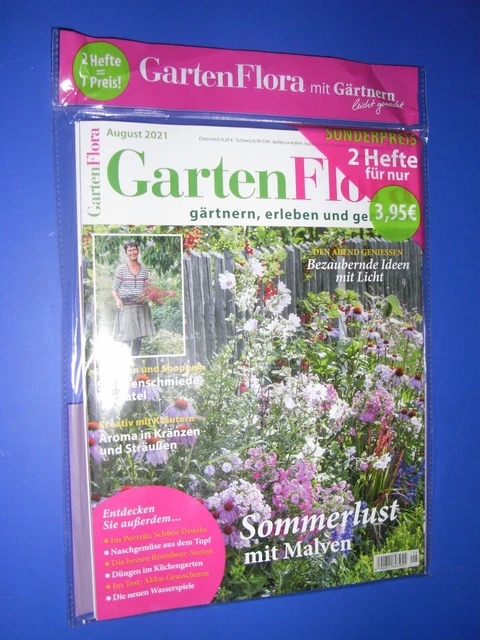 GARTENZEITSCHRIFT GARTENFLORA AUGUST 2021 mit Extraheft Garten Magazin