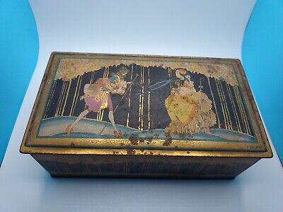 Antique Canco 1 lb. Candy Tin Box Huyers New York Victorian Early 1900's