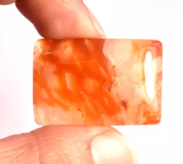 46.70 Ct Natural Polished Brazilin Orange Carnelian Agate Certified Gemstone