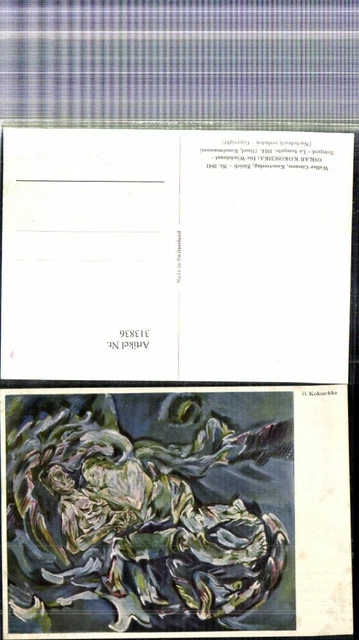 313836,Künstler Ak Oskar Kokoschka Die Windsbraut Art Nouveau Jugendstil