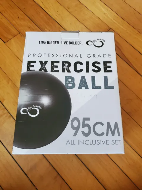 Live Infinitely Professional Grade Exercise Ball 95 cm w/Hand Pump