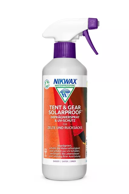 Original Nikwax Tent & Gear Solar Proof, Imprägnierspray, 500 ml,