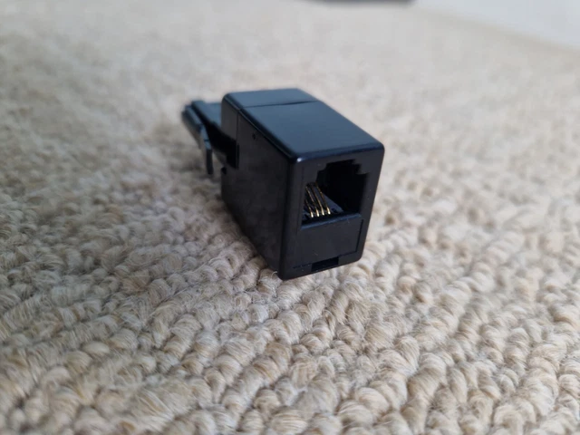 Uvital Adattatore RJ11 A BT: 2 Pezzi Convertitore Da Spina RJ11 A Presa Telefonica BT, 6P4C, Per Telefono Fisso E Fax, Splitter Per Doppia Presa - 4