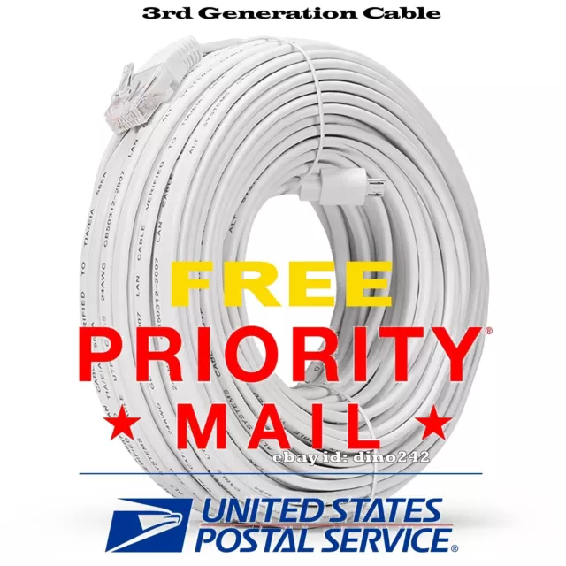 Zmodo Funlux 3rd Generation sPoE NVR MicroUSB Camera Cable W-USB030-M 98' OEM