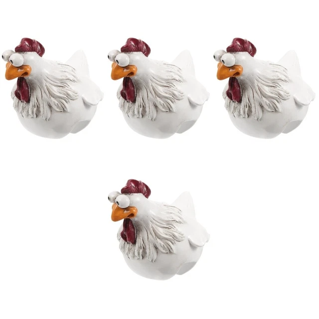4pcs Resin Chicken Adorn Decorative Backyard Landscape rooster statue