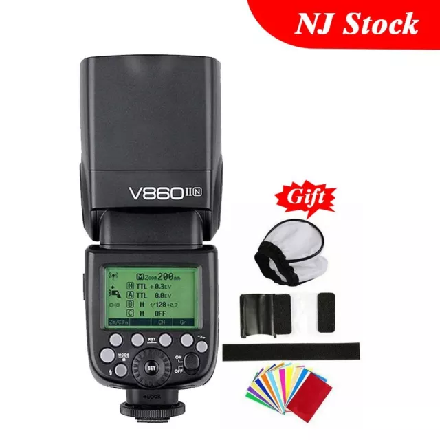 Godox V860II-N TTL 2.4G Speedlite Camera Flash HSS GN60 1/8000s For Nikon Camera
