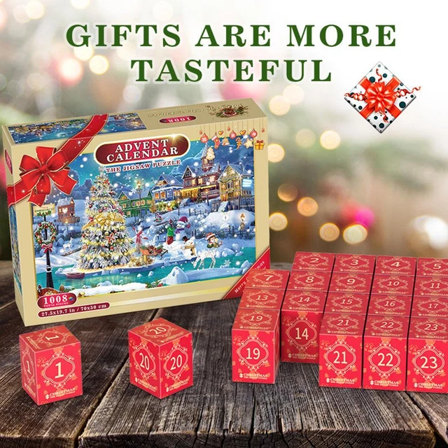 1008PCS 2024 CHRISTMAS Advent Calendar Jigsaw Puzzle Gift For Adults