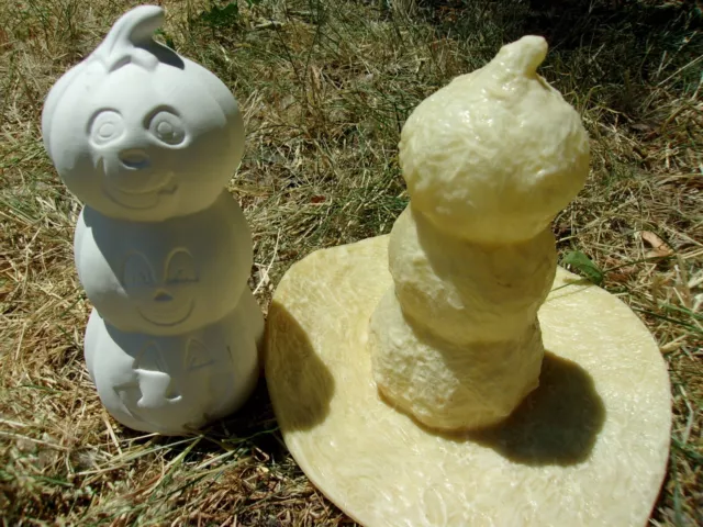 Latex  3D stacked pumpkins mold plaster concrete mould 6" x 3"