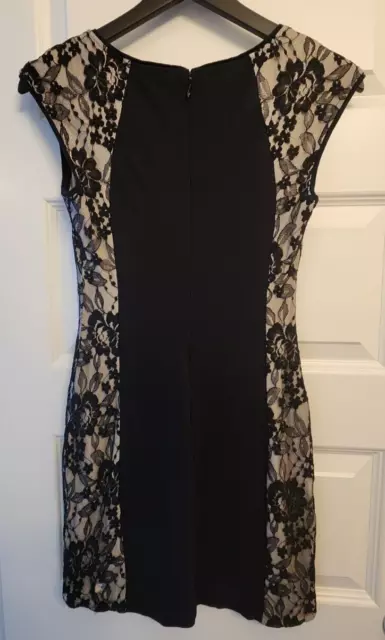 EXPRESS BLACK FLORAL Lace Champaign Bodycon Formal Dress Size 2 $25.00 ...
