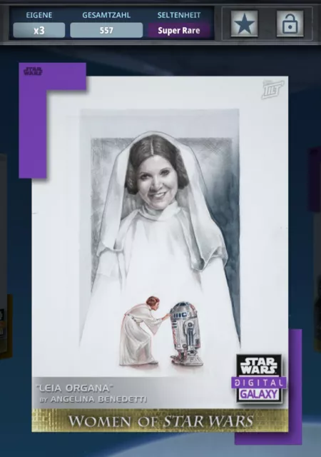 Topps Card Trader WOMEN OF STAR WARS DIGITAL GALAXY LEIA ORGANA Workbench Card