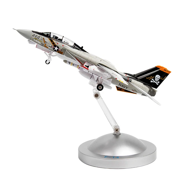 1: 100 F-14 Tomcat Fighter Bomber Aircraft Modelo De Liga 3D com o