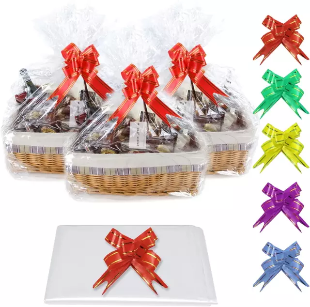 Bolsas de cesta de celofán BTNOW 30 piezas 30 x 40 pulgadas bolsas grandes de celofán Pull B