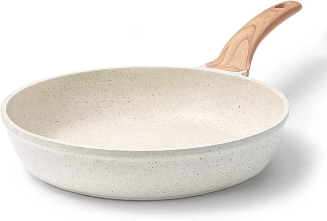 Sartén antiadherente de zanahoria 20 cm, sartén de inducción sartén de granito huevo tortilla fo...