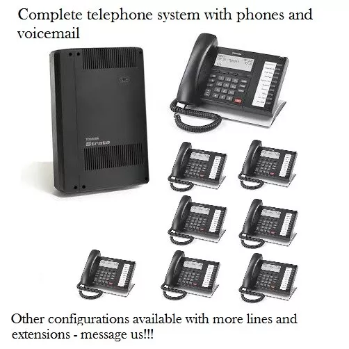 Refurbished Toshiba CIX40 phone system with (8) DP5022SDM phones and Voicemail