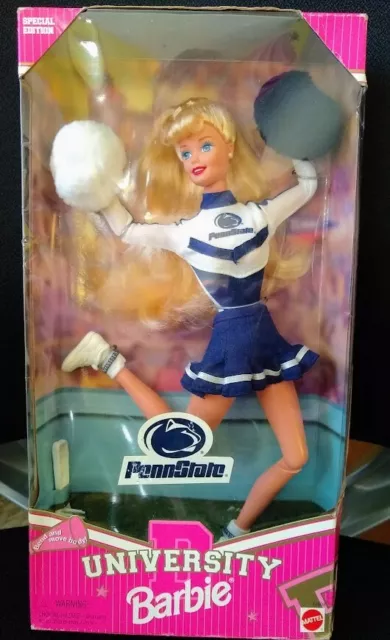 FREE SHIP!Penn State University Cheerleader Barbie! Collegiate  Special Edition!