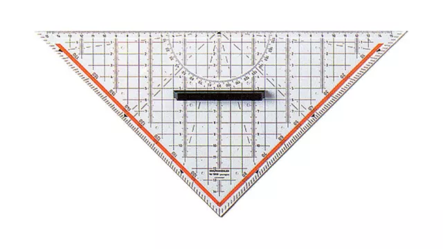 technisches Zeichendreieck |  RUMOLD 1058 | aus PLEXIGLAS mit Griff - 325 mm