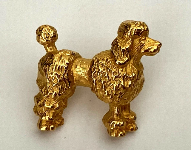 Caniche - Broche Plaquée Or, Décoration élégante Pour Chien Broche Unique Par Art Dog 86270885