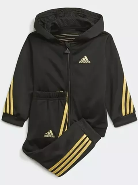 Adidas set tuta da pista bambini Future Icon (H28834) nero/oro