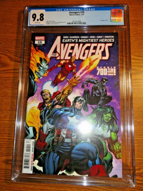 Avengers #10 Chaud Clé Cgc 9.8 NM/M 1st Agents Wakanda Rouge Veuve Legacy 700