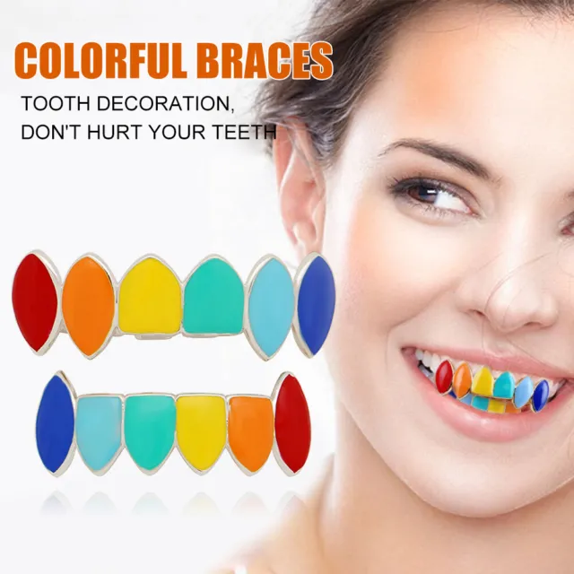 LF# Unisex Dental Jewelry Mini Food Grade Teeth Grills Oral Beauty (Silver)