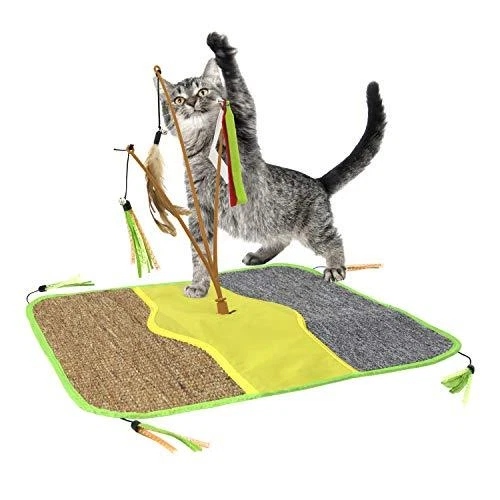 Kitty City SP-0778-CS01 Wobble Play Mat Cat Toy Scratching Mat Cat Scratching...