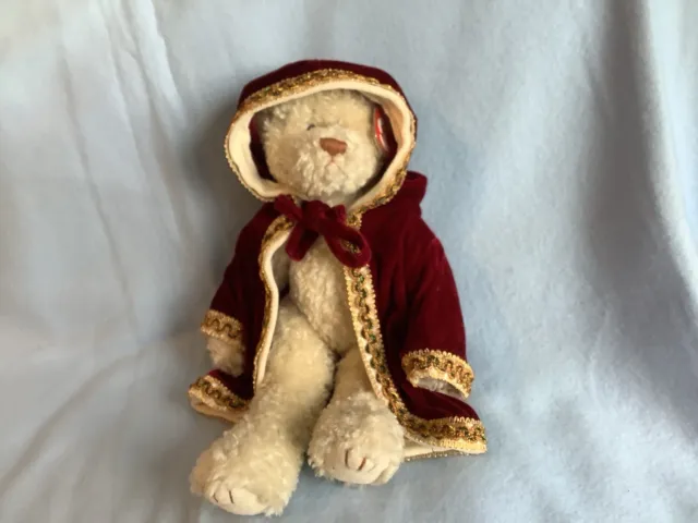 TY ATTIC TREASURES | GEM THE BEAR | Embroidered Cloak Jointed | RETIRED PLUSH