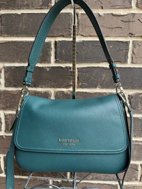 NWT Kate Spade Hudson Medium Convertible Shoulder Bag Artesian Green