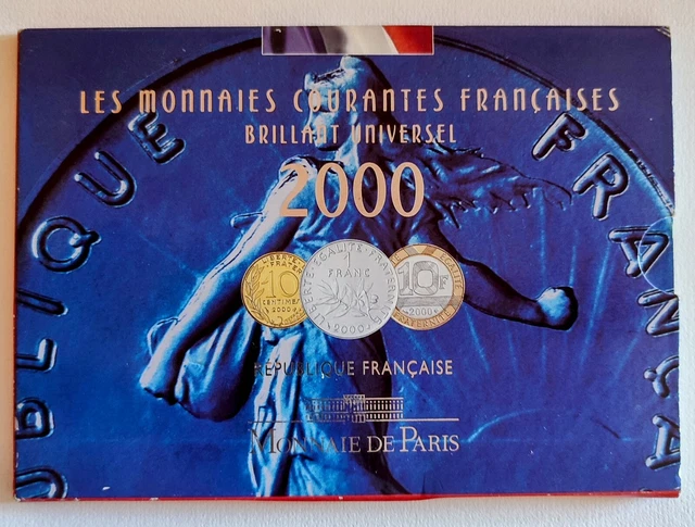 coffret brillant universel BU 2000, les monnaies courantes françaises