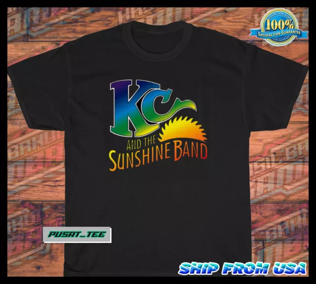 New Item KC and the Sunshine Band American Funny Logo Men's T-Shirt Size S-5XL