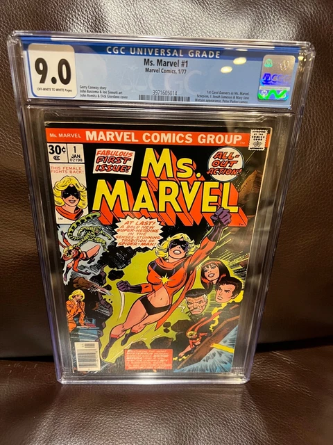 Ms. Marvel #1 CGC 9.0 NM/VF+ 1977 Key 1st App Carol Danvers HUGE BRONZE SALE WOW