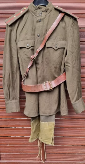 Original Russland Uniform Rote Armee UdSSR Feldjacke, Hose, Gürtel