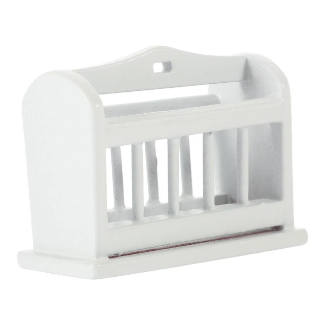 Wooden Doll House Mini Basket Miniature Bookshelf Dollhouse