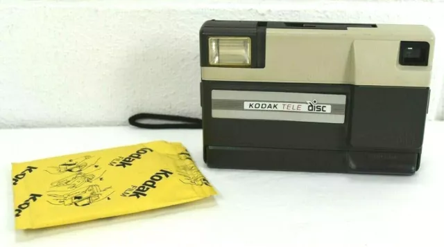 Kodak Tele Disc Film Camera w/ unopened disc packet Tested