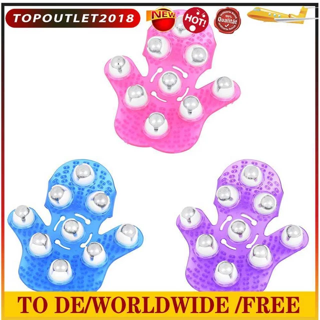 Roller Ball Body Massage Glove Anti-cellulite Relax Nine Beads Massager