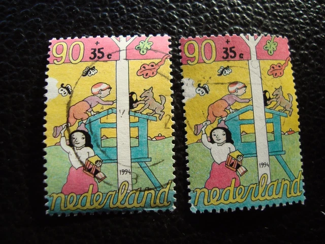 PAYS-BAS - timbre yvert et tellier n° 1491 x2 obl (A31) stamp netherlands