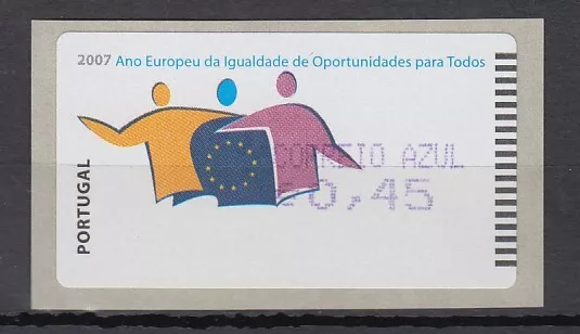 Portugal 2007 ATM Chancengleichheit Amiel Mi.-Nr. 60.2f  Wert AZUL 0,45 **