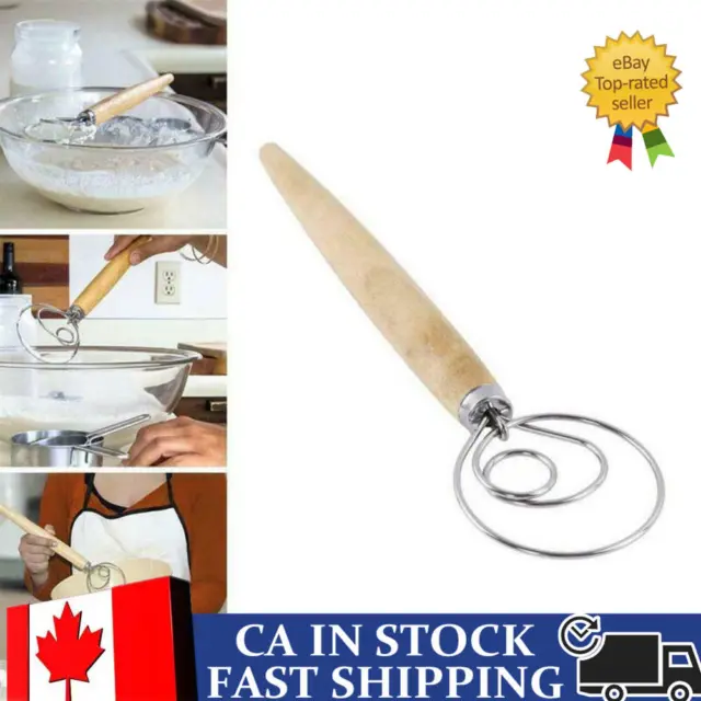 Danish Dough Whisk Stainless Steel Dutch Style Bread Dough Mixer Baking Tool
