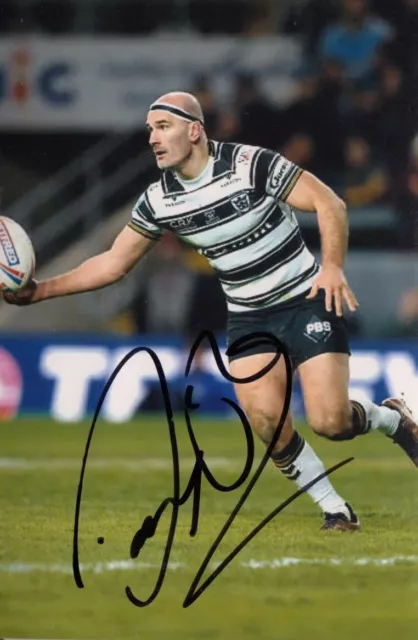 Danny Houghton Hand Signed Hull FC 6x4 Photo Rugby League Autograph