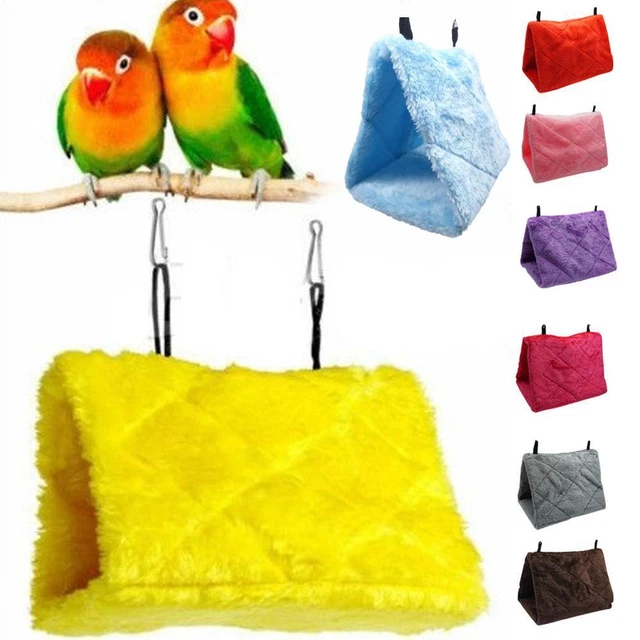 Amaca E Posatoio Per Pappagalli HEEPDD - In Peluche Con Supporto Legno Per Gabbie - Foto 4