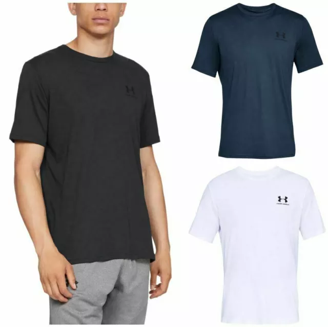 Under Armour T Shirt Mens UA Short Sleeve Cotton Graphic Tee Sizes Small to  4XL