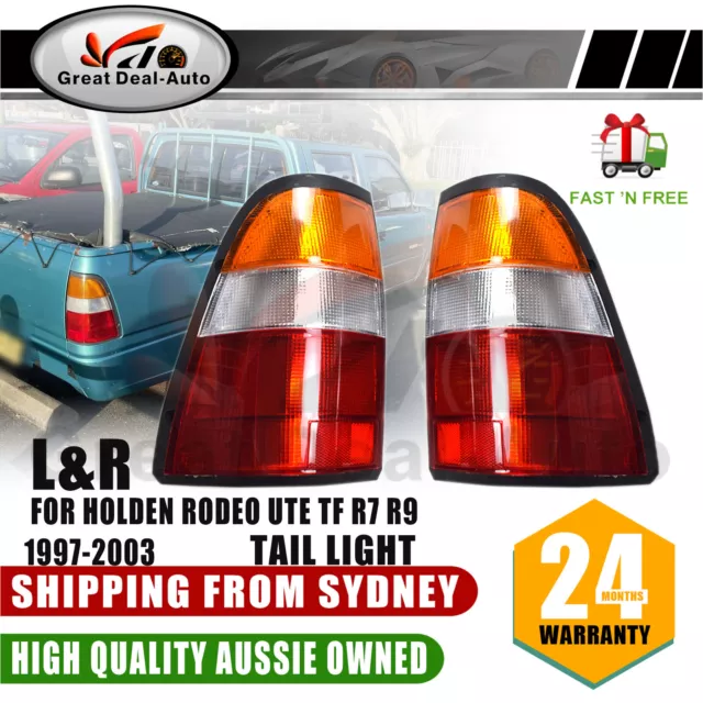 Set / Pair LH+RH Tail Light Rear Lamp Amber For Holden Rodeo Ute TF R7 R9 97~03